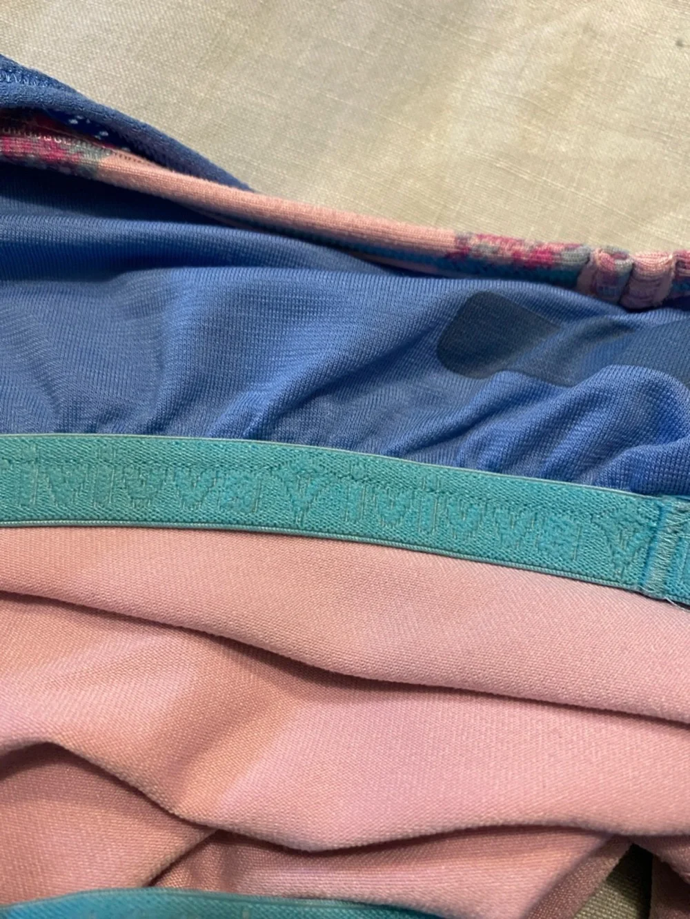 Ivivva athletica periwinkle blue pink double dutch racerback tank